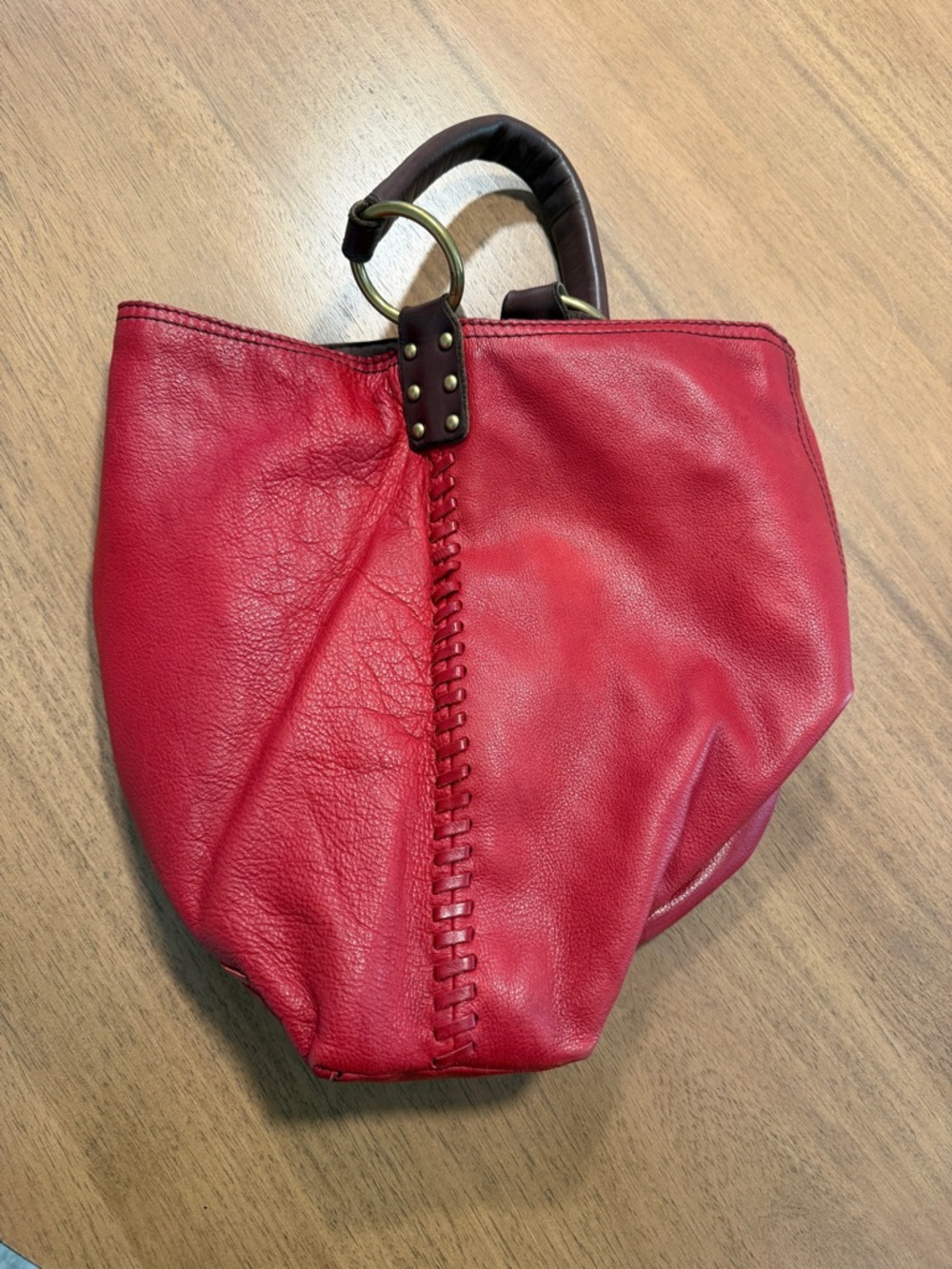 Lucky brand - Whipstitch Red hobo purse - Picture 11 of 16